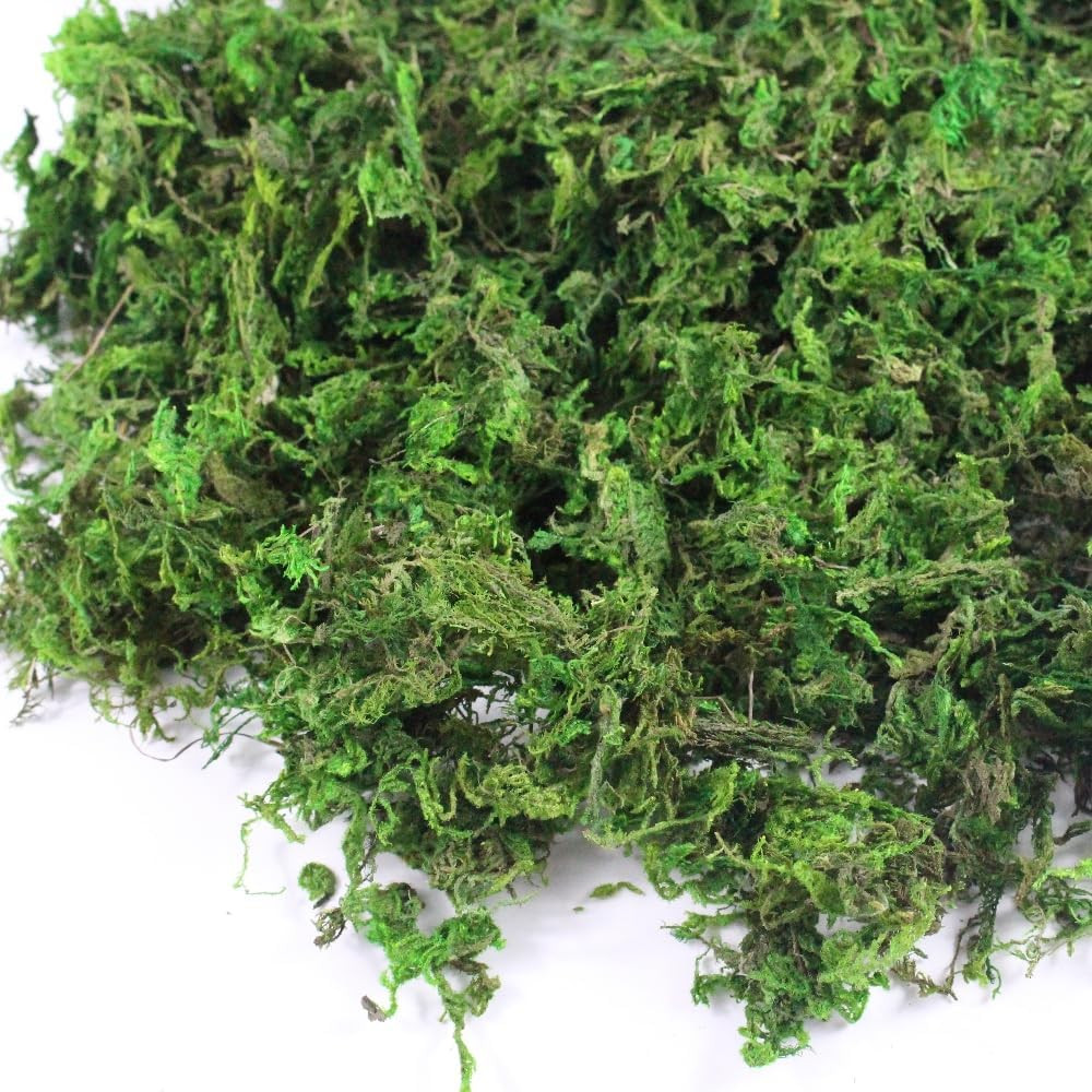 Artificial Moss, 10.5 OZ Green Moss for Decorating, Faux Moss for Crafts, Decora