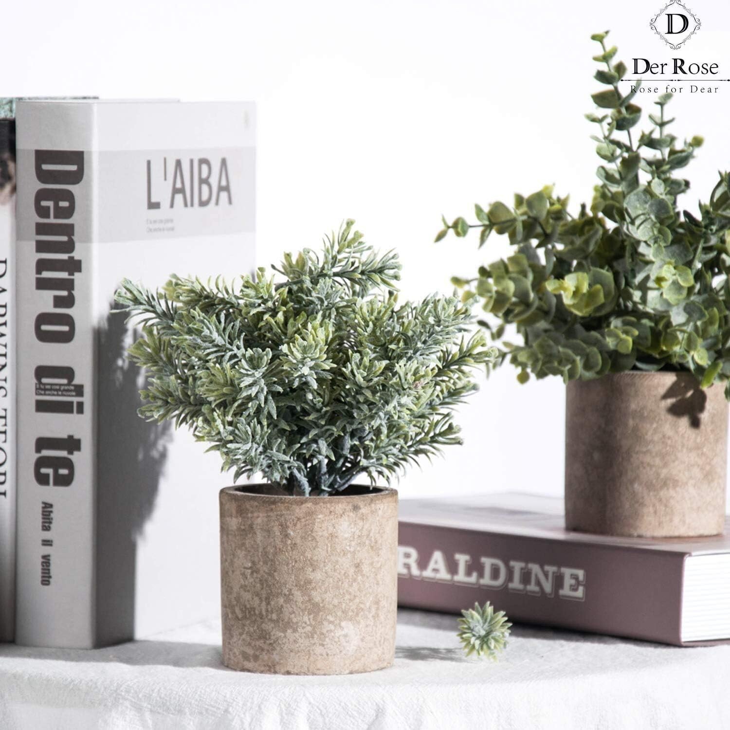Set of 3 Lifelike Mini Eucalyptus Plants – Perfect for Office and Home Decor