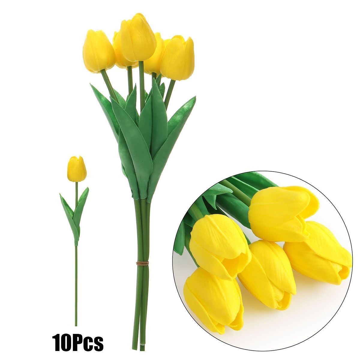 5/10pcs Artificial Tulip Flowers Bouquet Fake for Wedding Party Home Decor