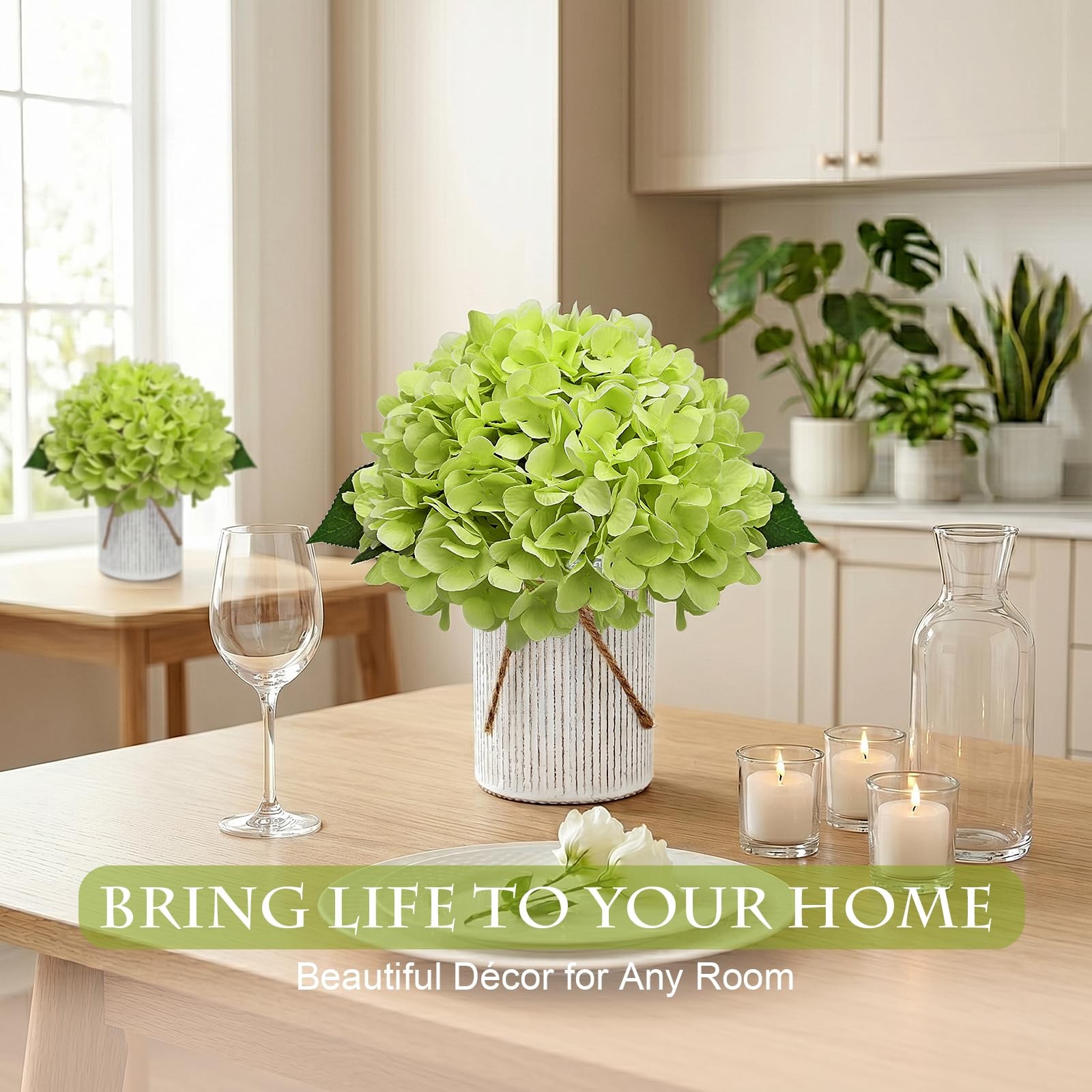 Flower Table Centerpieces – Set of 6 Floral Arrangement Artificial Wedding Hy…