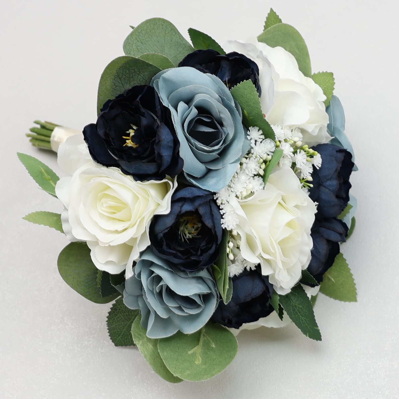 Set of 4 Bridesmaid Bouquets, 11 Inch Wedding Bouquets for Bridesmaids Artifici