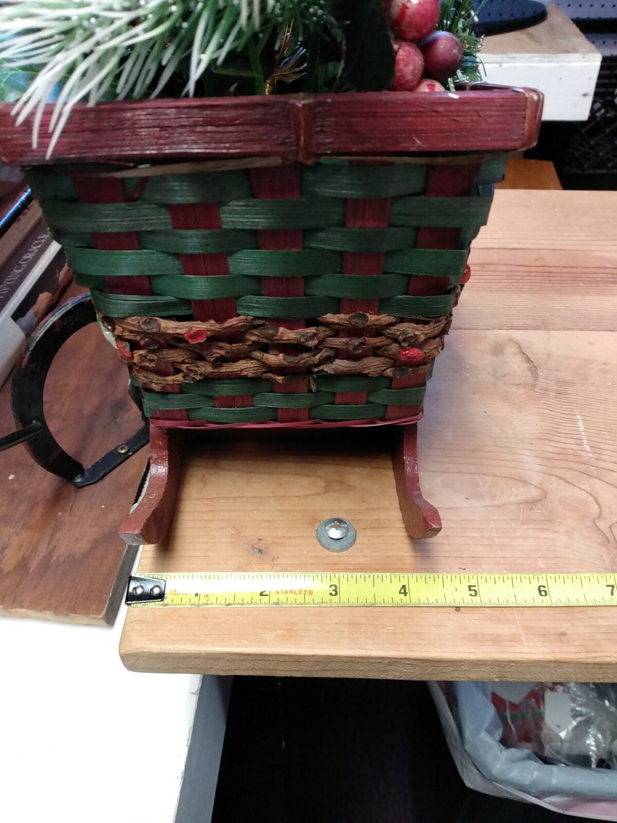 Small Sled Floral Arrangement Decor Eg