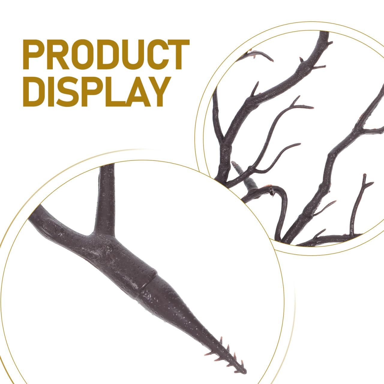 LIFKOME Artificial Antler Dried Tree Branches 13.76” 35X15X6CM, Dark Brown