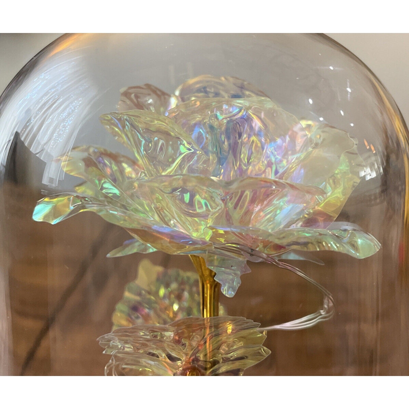 Best Wishes “Love Forever” Rose Flower In Glass LED Light Mother’s Day, Gift ❤️