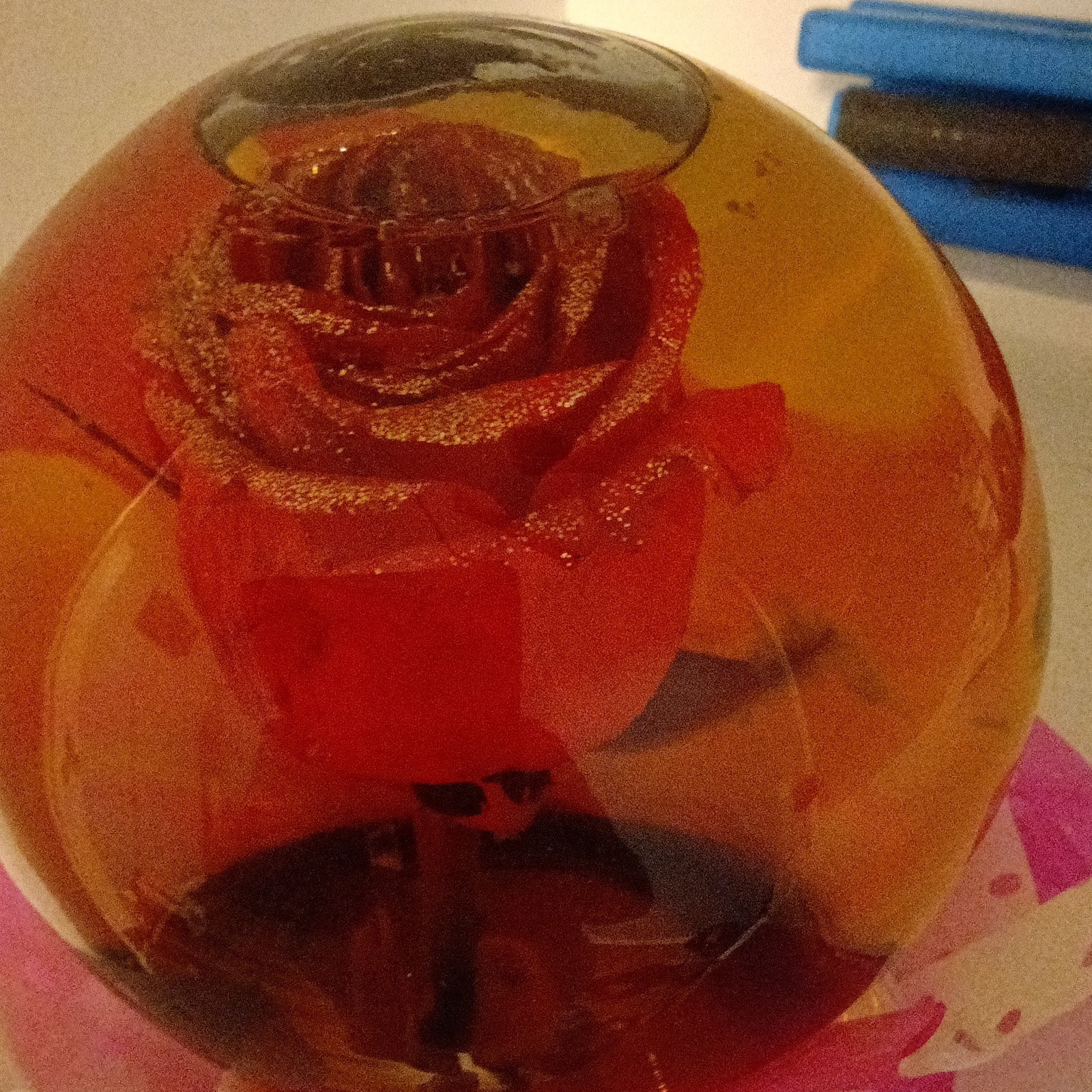 Forever Multicolor Rose in Glass Ball Water Dome Globe Large 6.5″