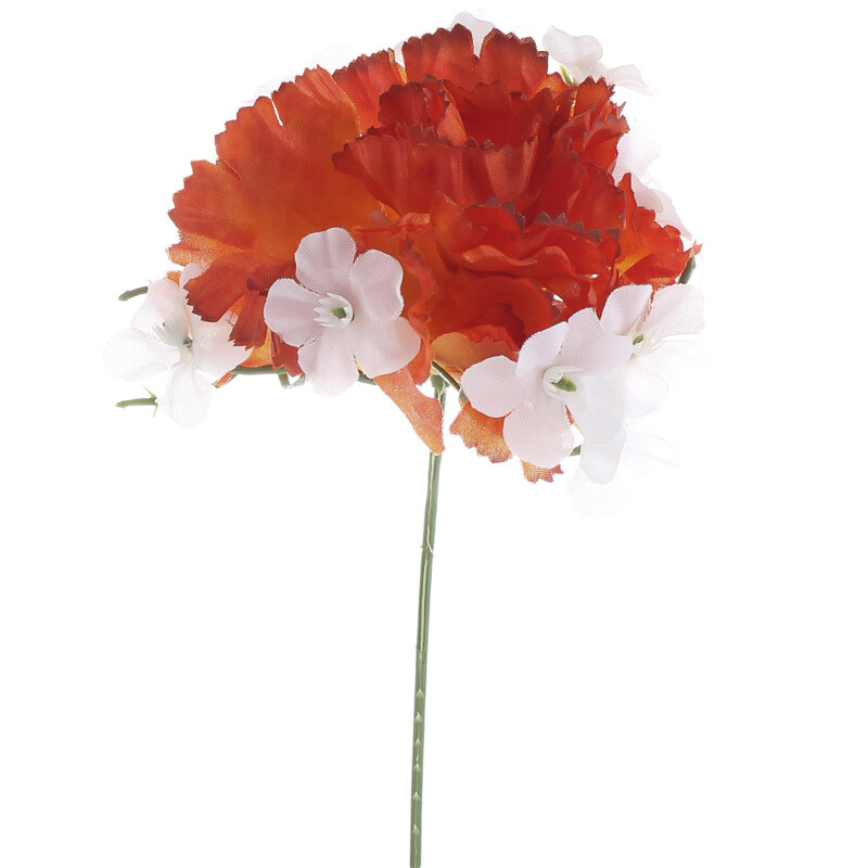 Inspired By Nature Bulk Buy of 24 Orange Polyester Carnation Stems