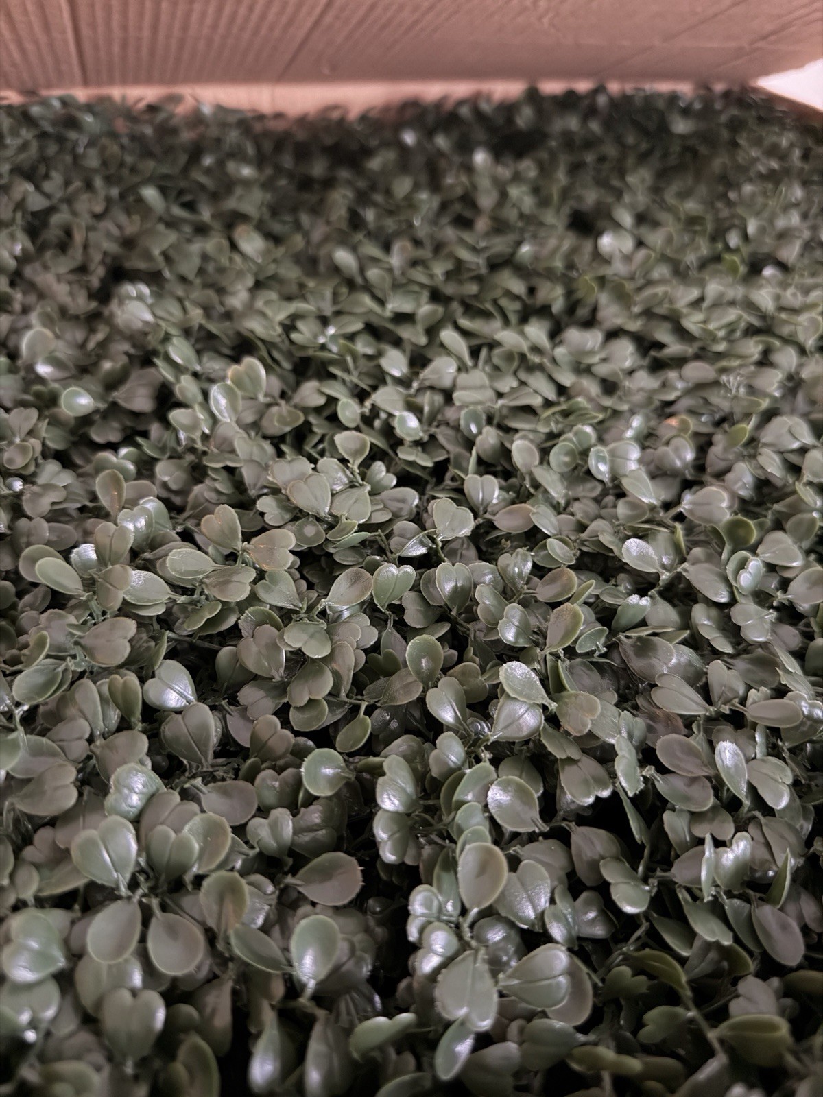 20 In. X 20 In. Dark Green Artificial Boxwood Hedge Panel, Greenery Backdrop Pan