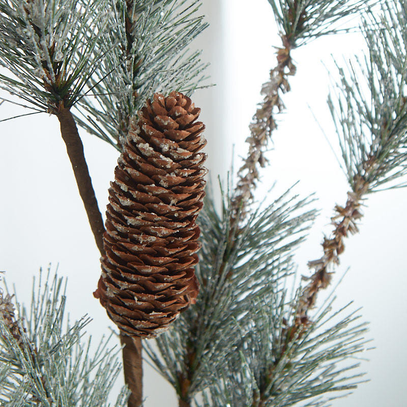 Set of 2 Winter Snowy 28″ Artificial Pine Sprays with Pinecones