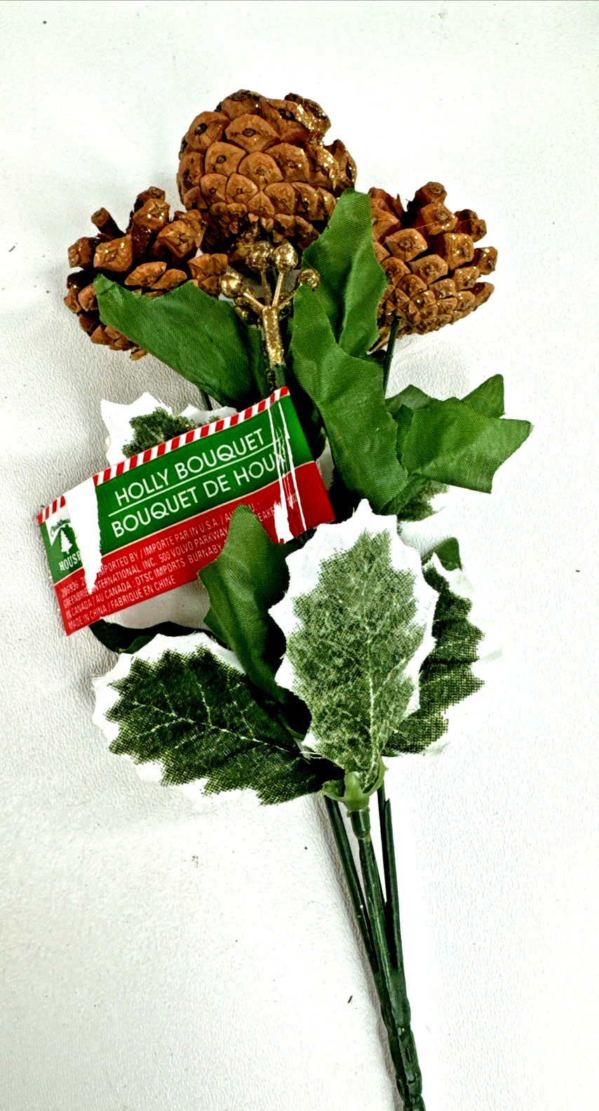 9 Christmas Floral Picks Sprays Holly Leaves Pinecone Red Berries Hobby Lobby +