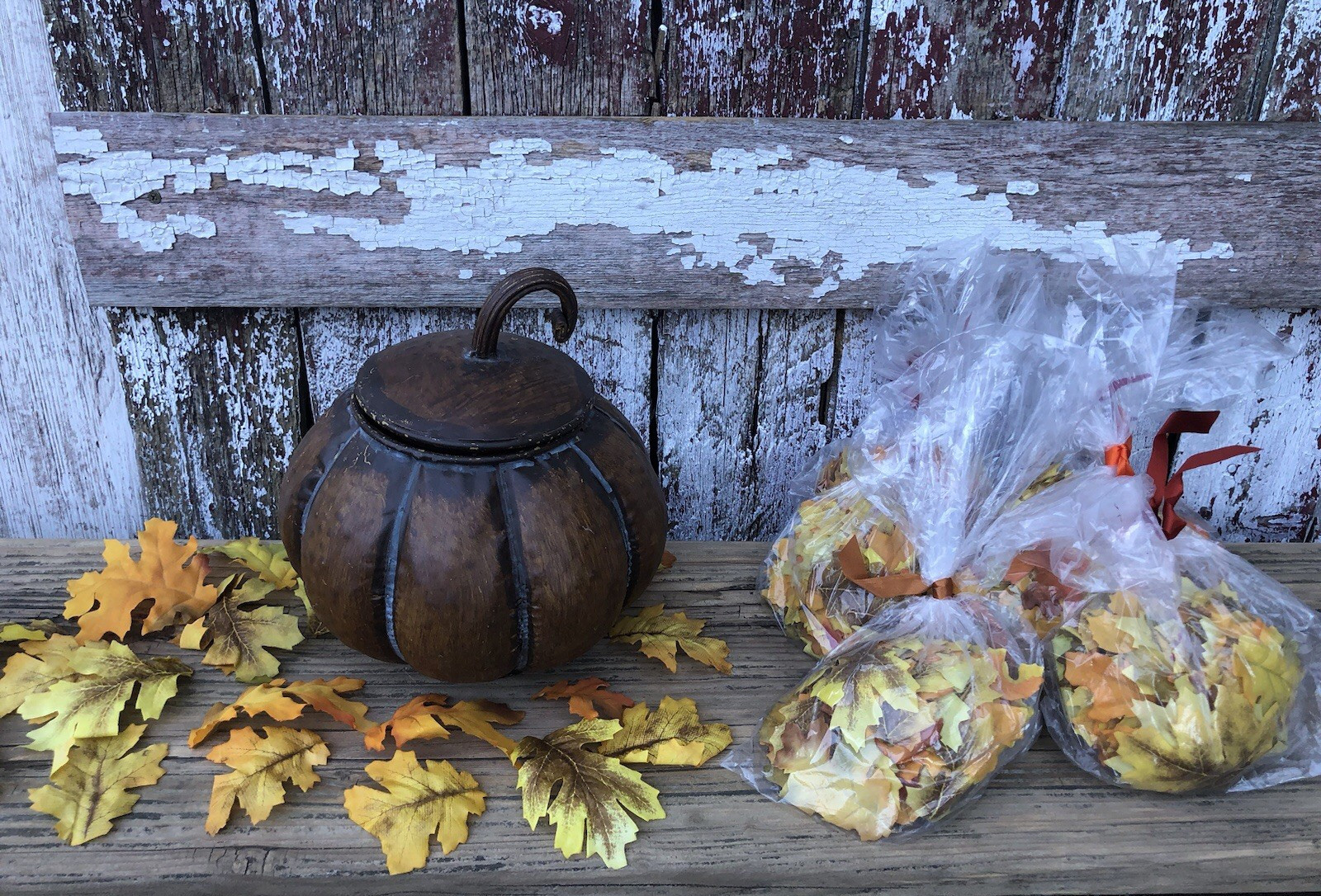 36 Sunny Ridge Oak Fall Leaves Autumn Artificial LOOSE in A BAG Wedding Decor