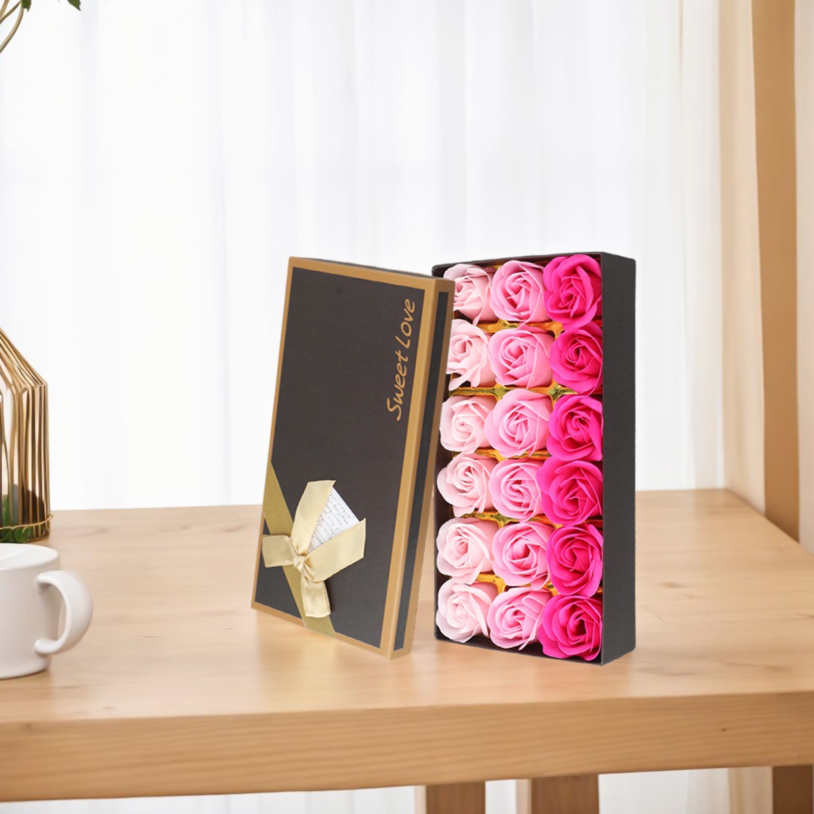 Women’s Day Valentine’s Day Present 18 Roses Soap Flower Present Box New