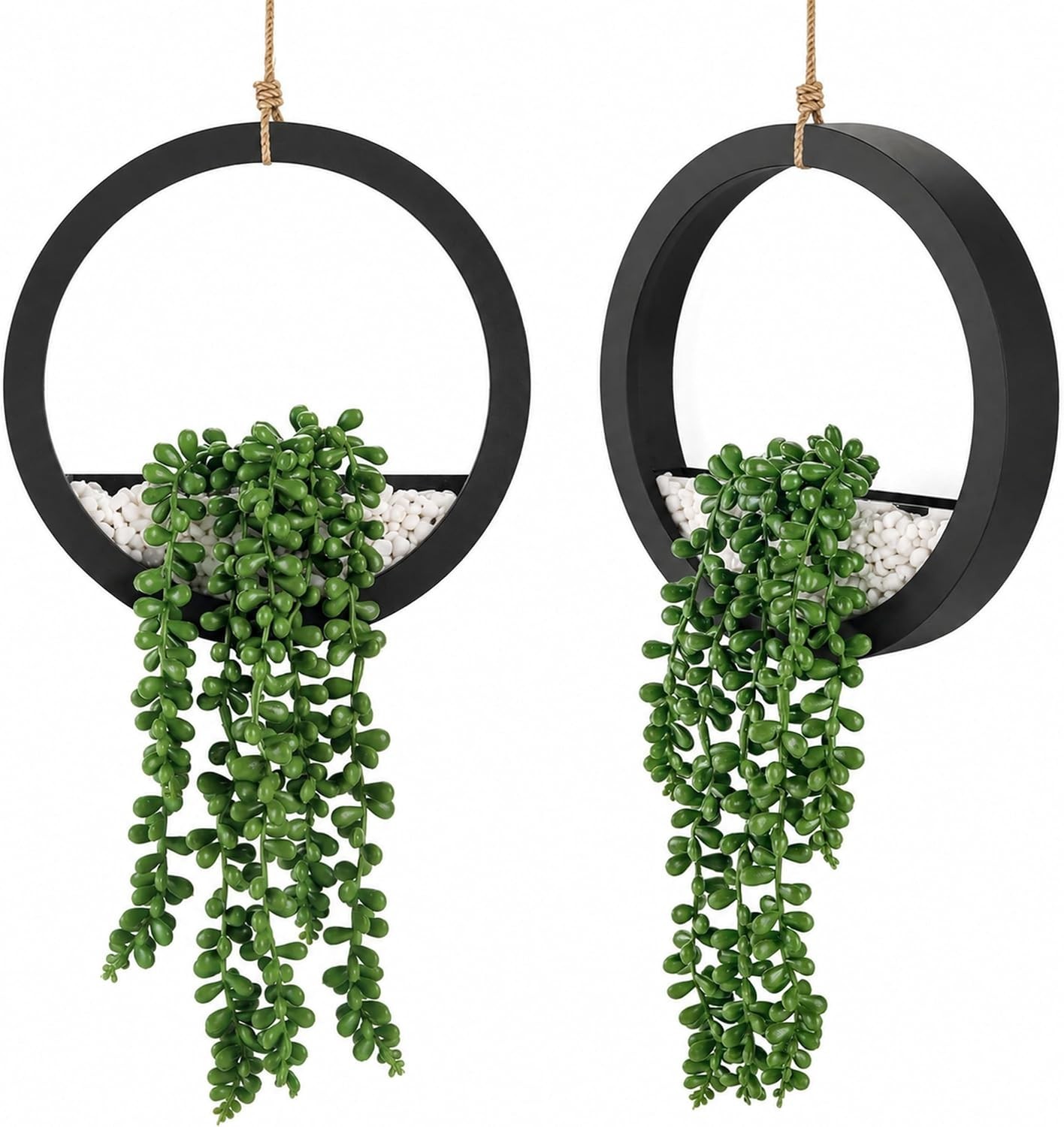Versatile 2 Pack Hanging Plants – Lightweight & Fade Resistant for All Seasons