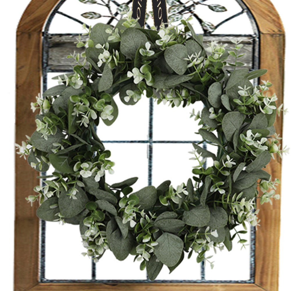 1PC Spring Wreaths for Front Door Outside Clearance Eucalyptus Wreath 17 Inch
