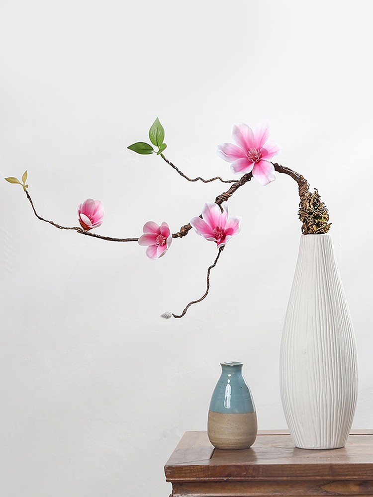 Magenta Artificial Magnolia Dead Branch 65cm Decor