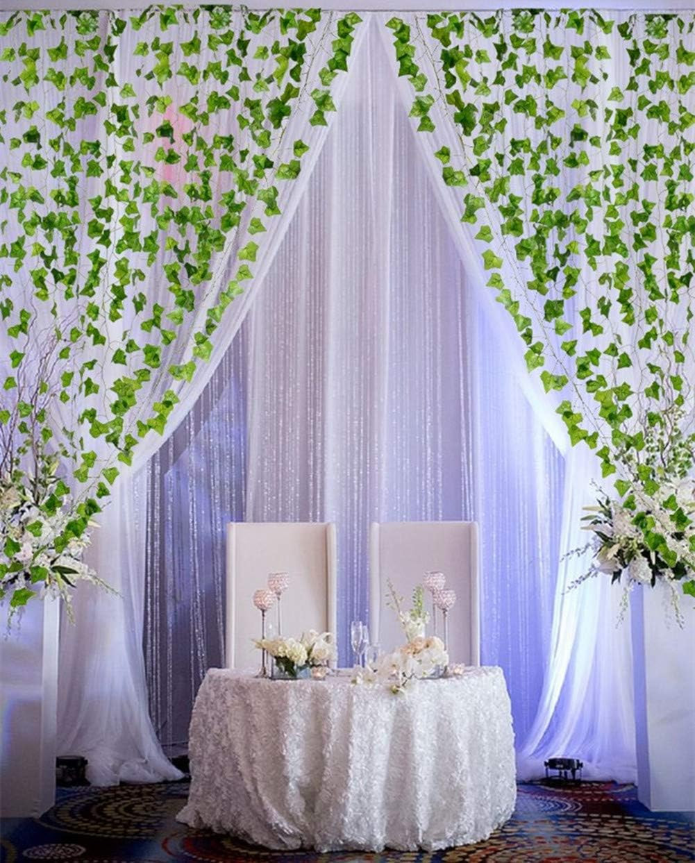 84 Feet Artificial Ivy Leaf Plants Fake Vine Hanging Garland Ivy/12 Strands