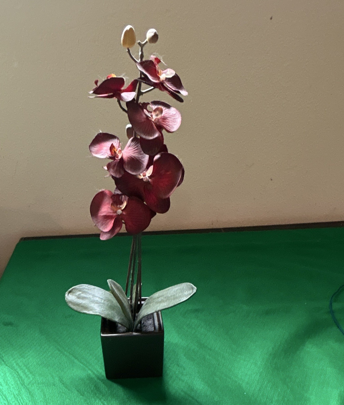 Target Purple Orchid Artificial Arrangement in Black Square Awesome Flower Pot
