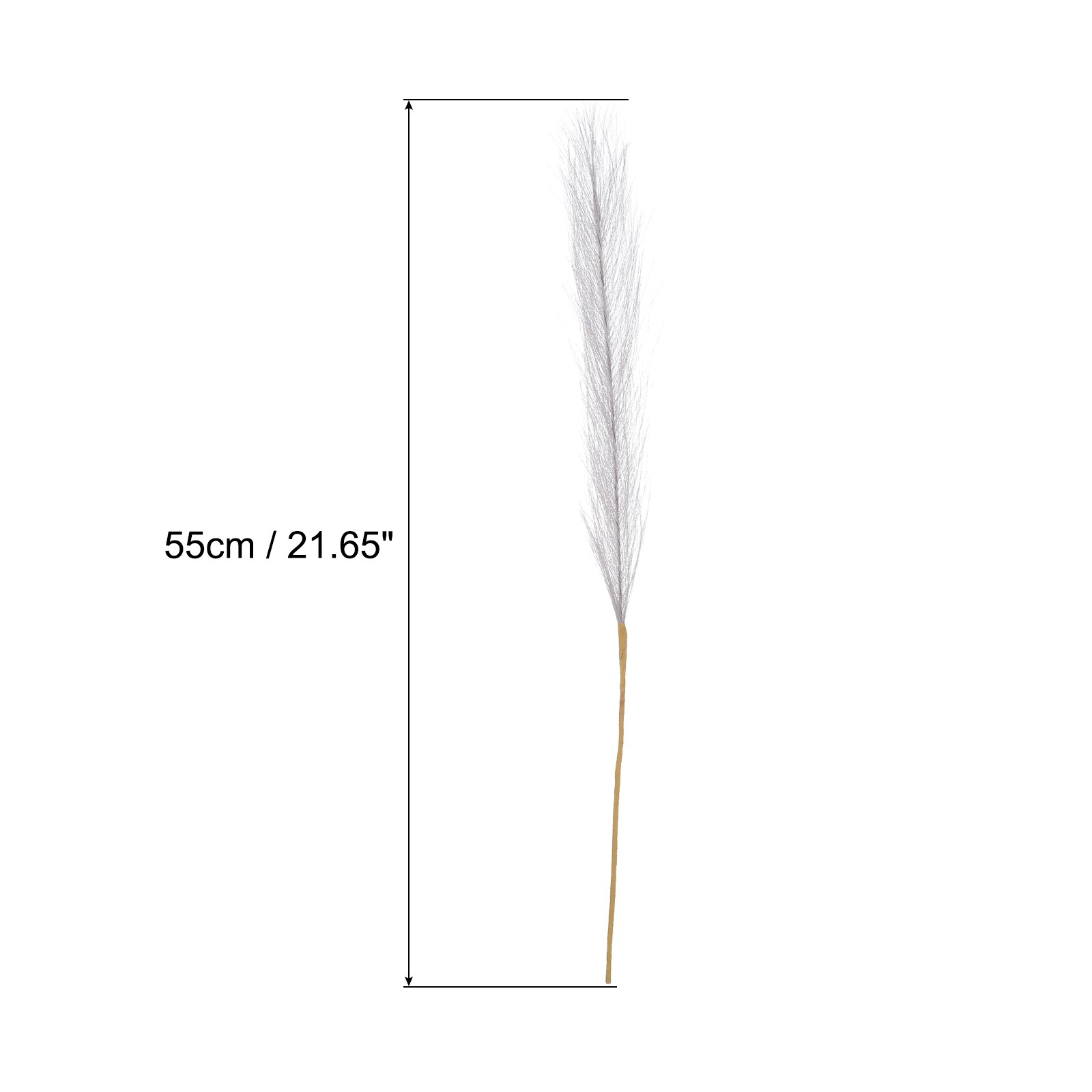 25Pcs Pampas Artificial Grass,21″ Fake Pampas for Wedding Decoration,Light Grey