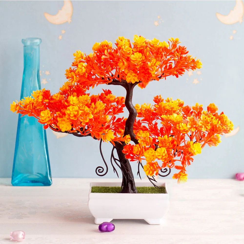 Artificial Plants Decoration Potted Bonsai Small Tree Pot Fake Plant zen garden