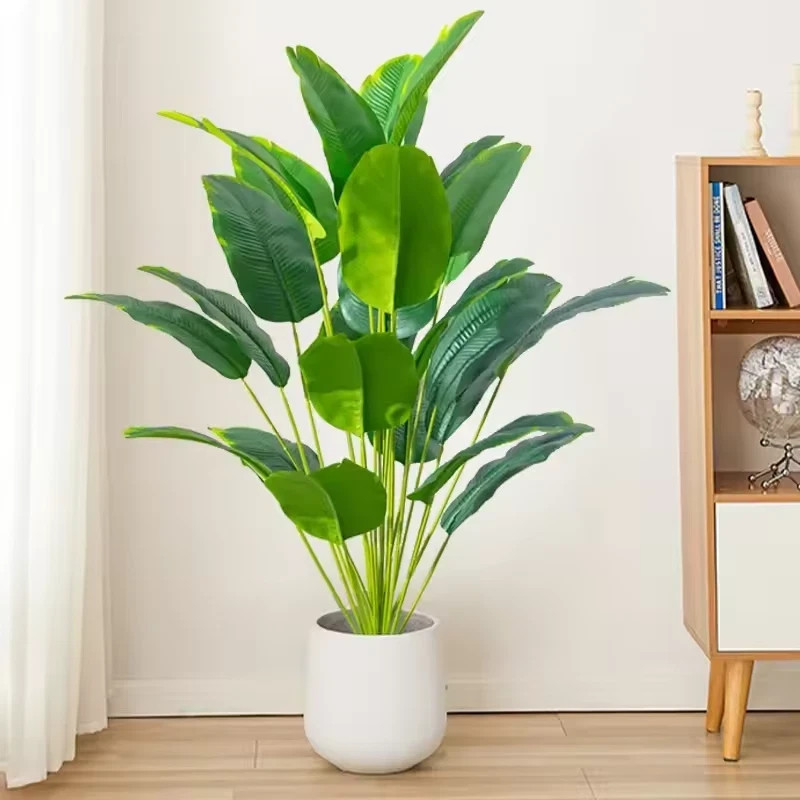 1pc Artificial Plants Large Tropical Palm Tree Fake Banana Plants Leaves Real To