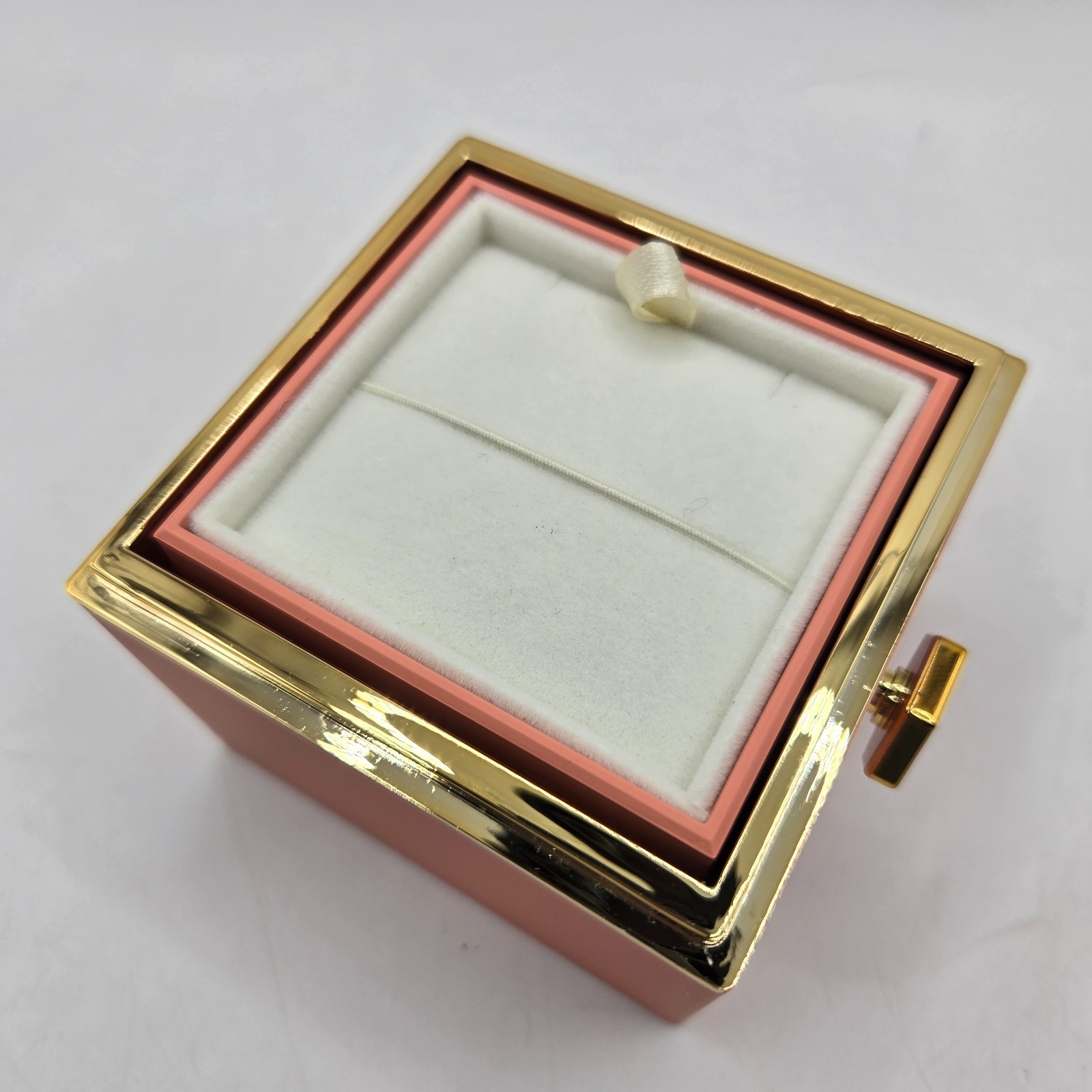 Preserved Eternal Pink Rose Flower Gift Box With Jewelry Box