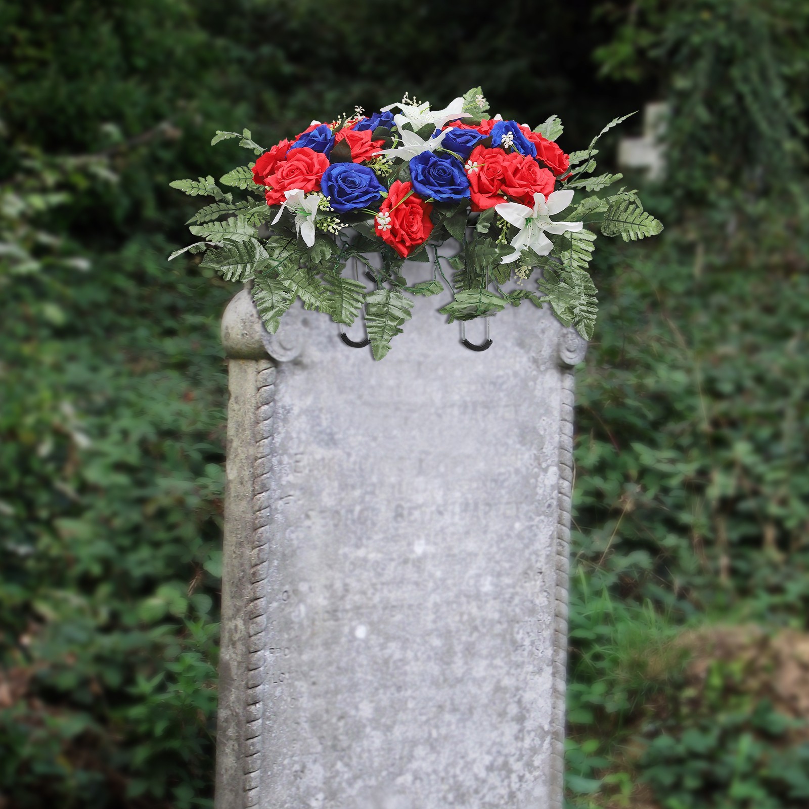 Artificial Flowers for Headstone Outdoor Grave Decorations Cemetery Flowers