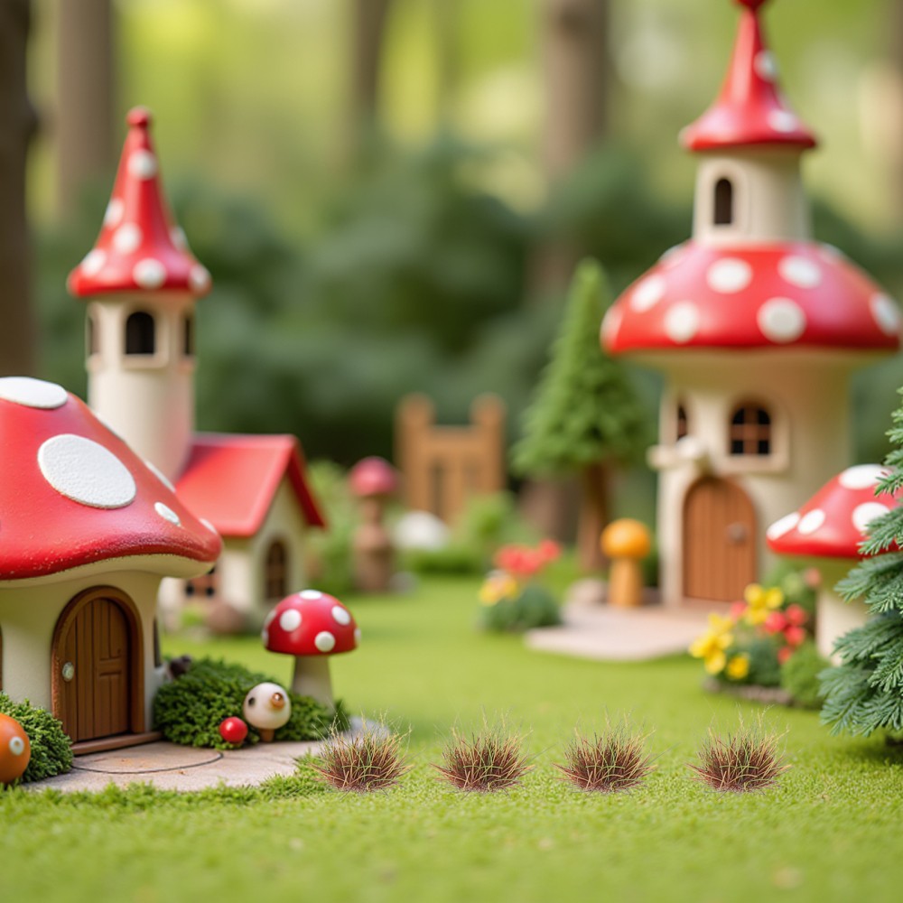 70pcs Fake Grass For Crafts: Artificial Miniature Grass Cluster Model – Tuft