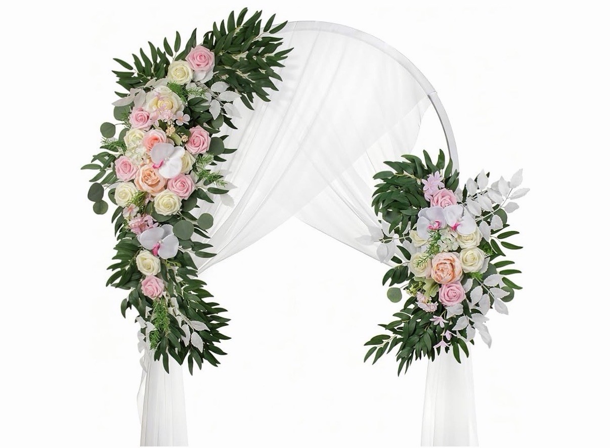 Lisuun Wedding Arch Flowers, Artificial Flowers for Decoration, Large Flower