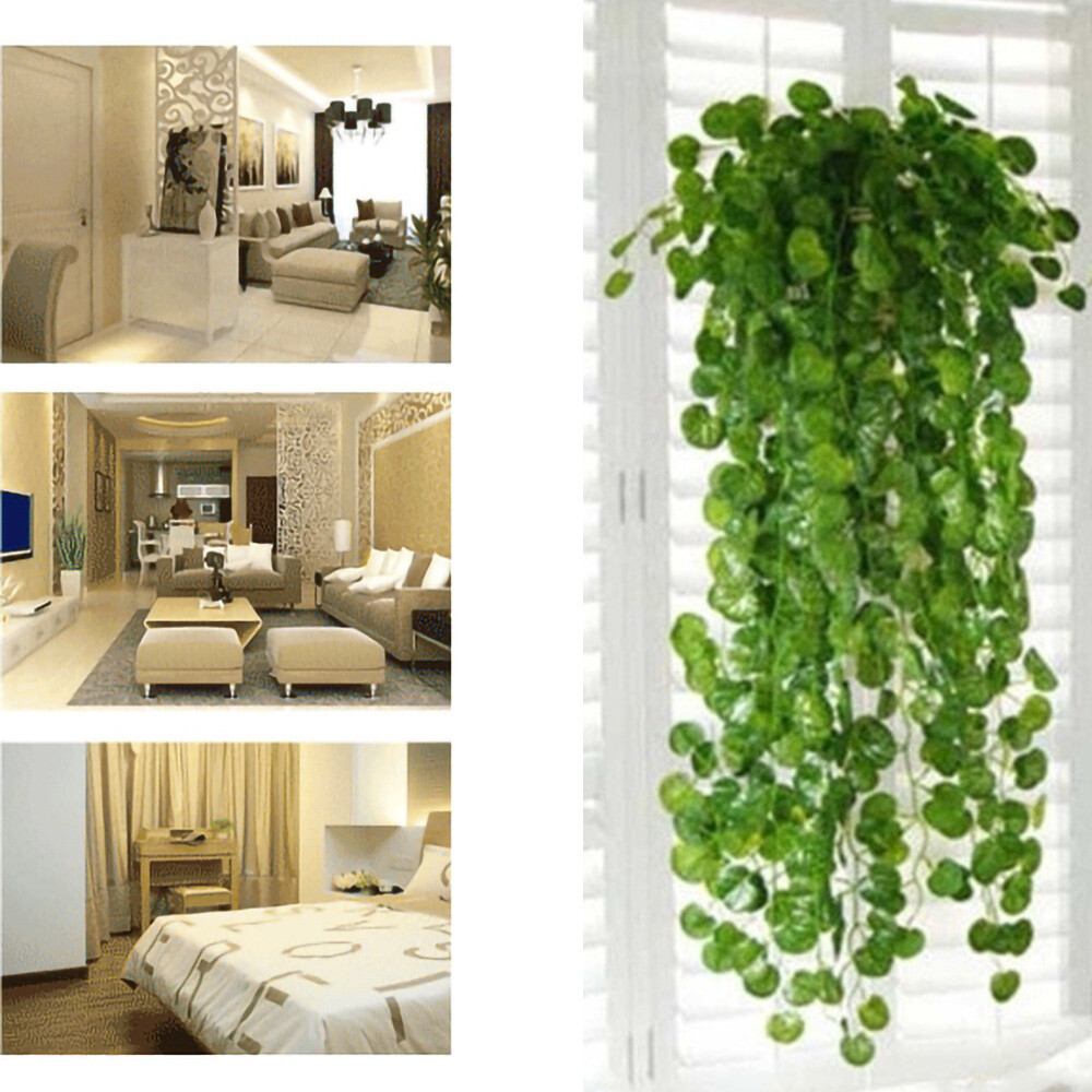 2PCS Artificial Fake Flower Vine Hanging Garland Plant Home Outdoor Garden Decor