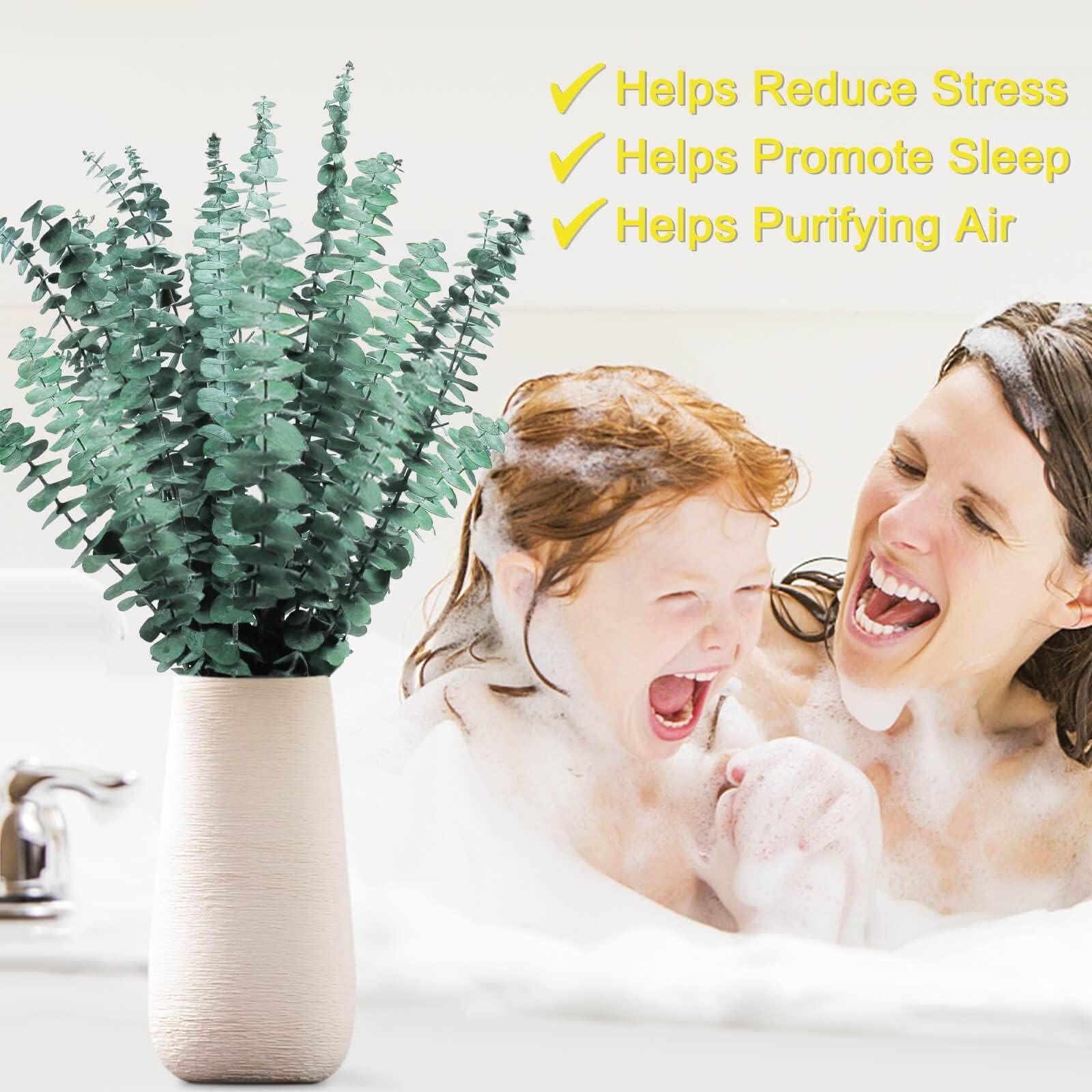 30 PCS Dried Eucalyptus Stems for Shower, Natural Fresh Leaves Decor