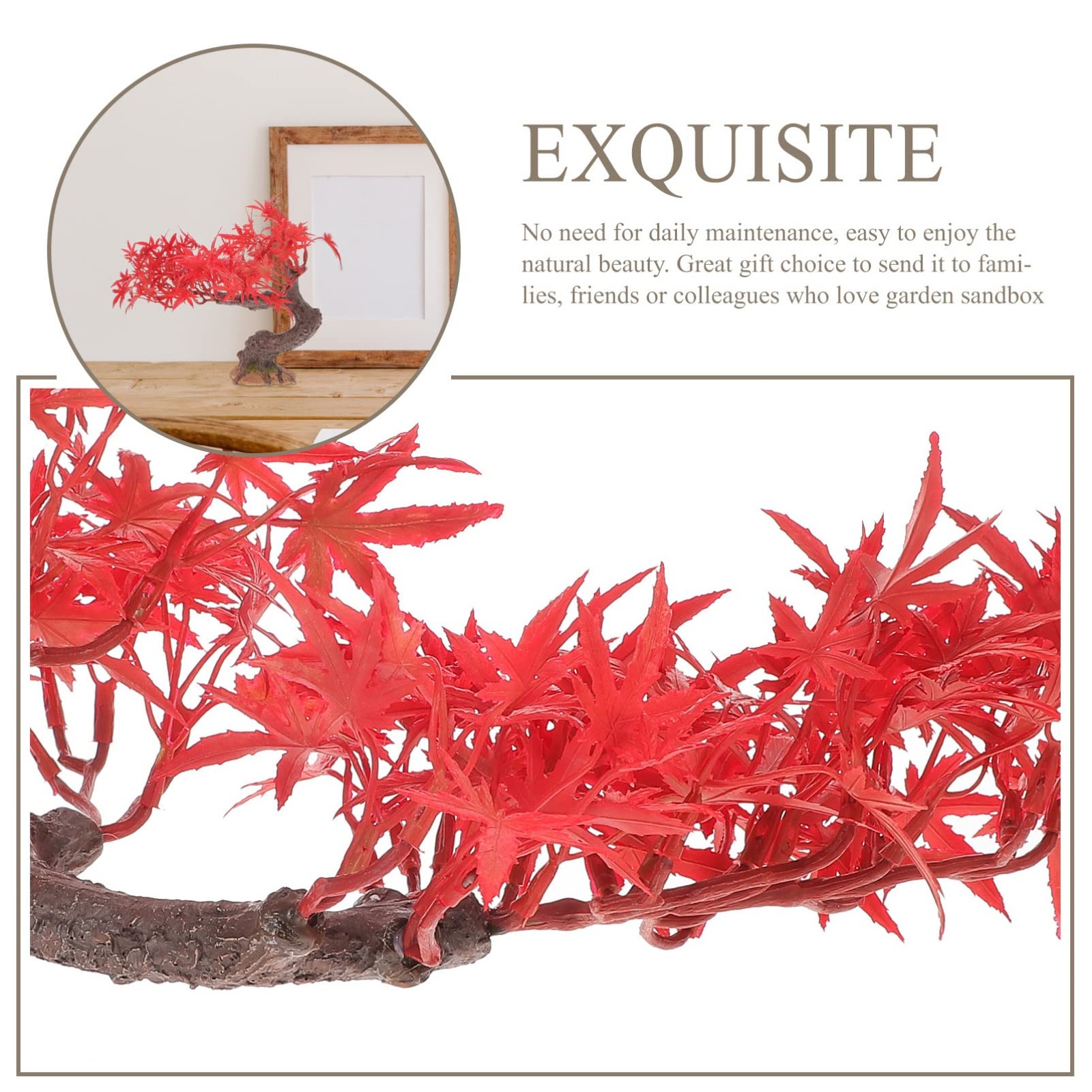 Mini Maple Tree Faux Japanese Red Maple Artificial Small Tree Decoration for …