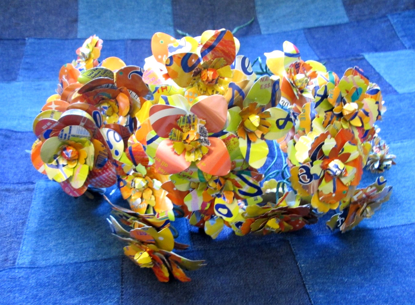 Flower Boquet Upcycled Flower Stems (x6 Yellow/Orange Stems) Weddings Gifts