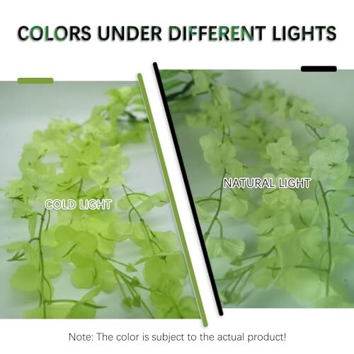 5 Pack Wisteria Hanging Flowers Garland, 3.77 Feet Artificial 5 PCS Green