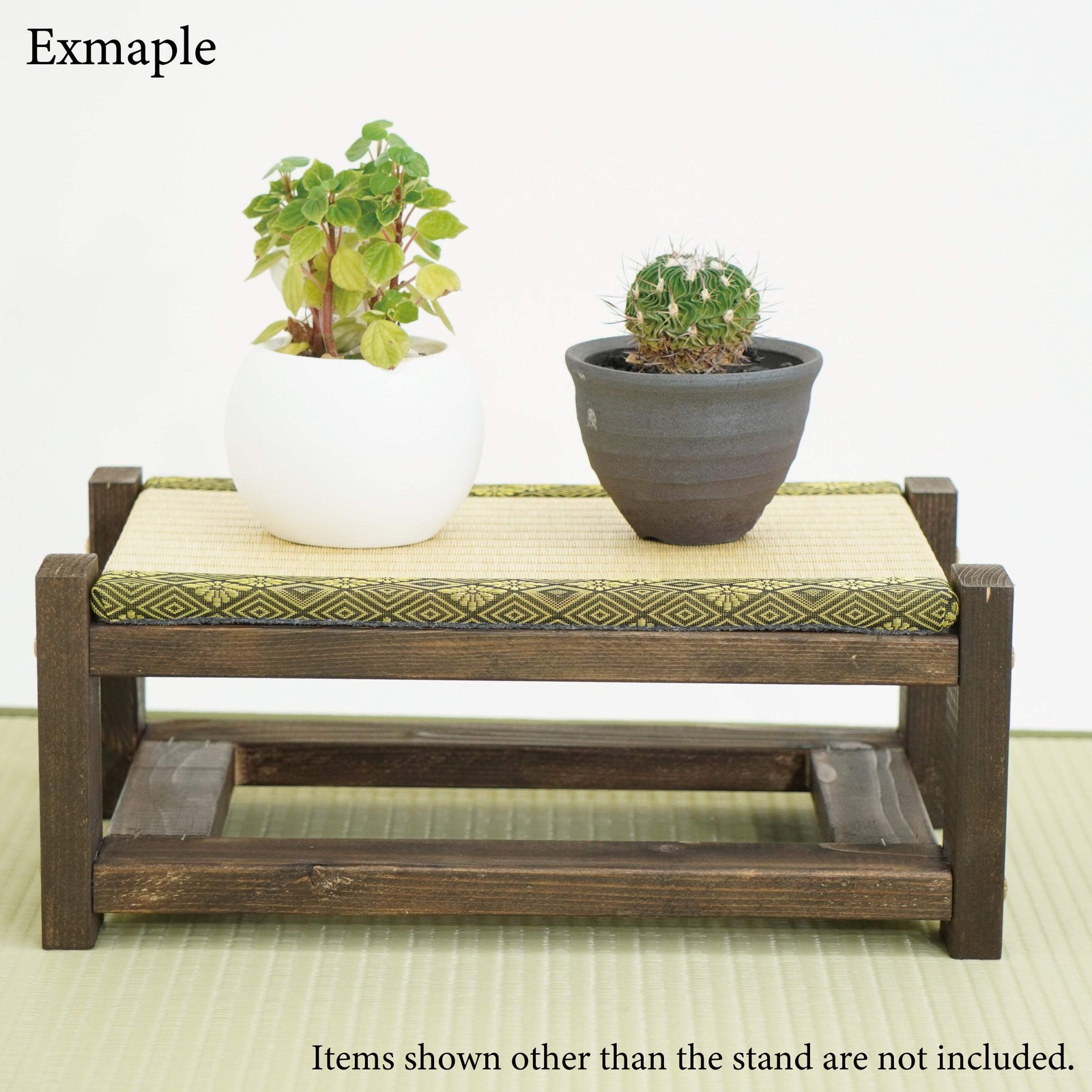 Tatami Display Stand walnut Finish Japanese Masugiku Wagara Edge Anime Figure