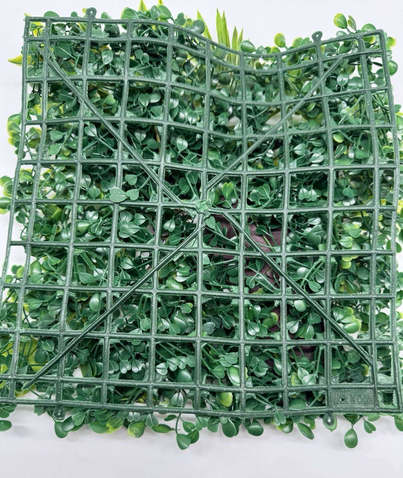 Artificial Green Plant Wall Panels Pack of 2 Faux Grass Flower Decor