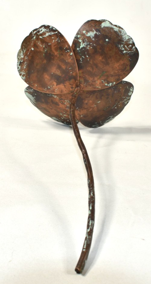 Pottery Barn SAMPLE 3 Pcs Metal Flowers Poppies Poppy Stems Copper Color NO VASE
