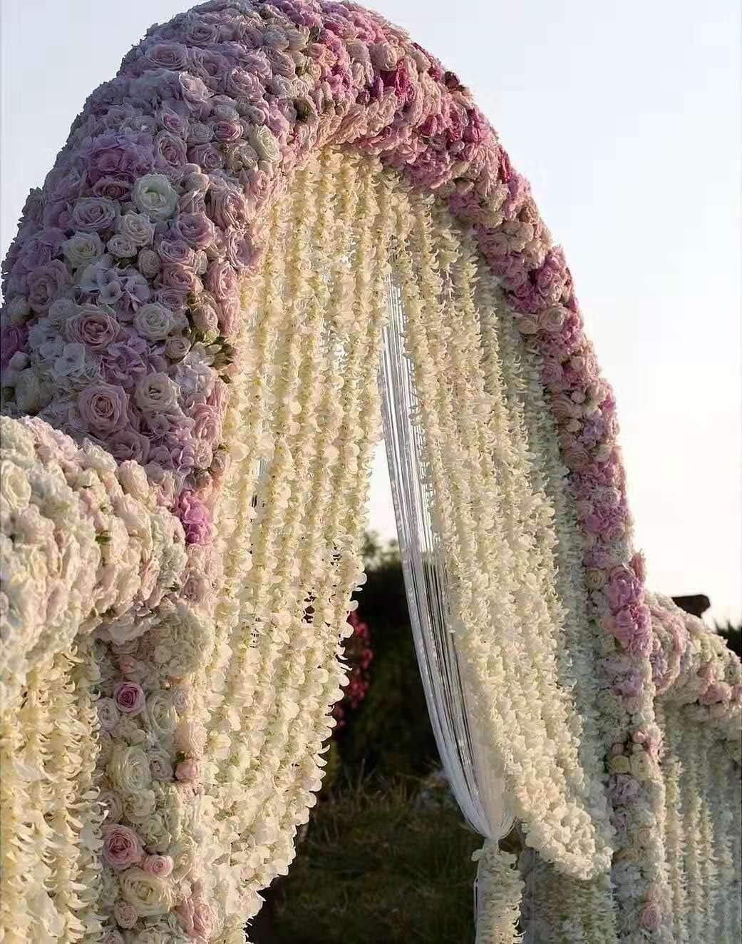 32.8Ft Artificial Silk Wisteria Vine Hanging Flowers Garland Home Outdoor Weddin