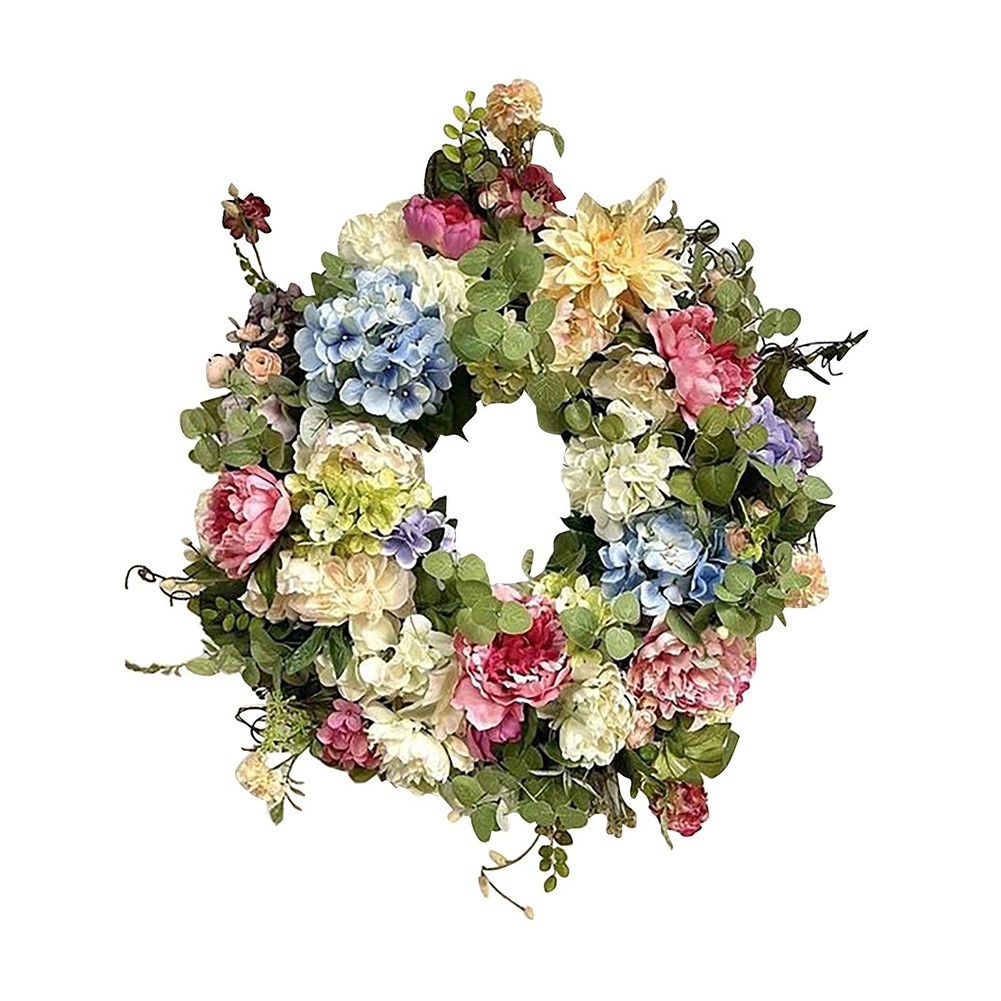 Hydrangea Wreath Front Door Garland Home Indoors & Outdoors Artificial Decor