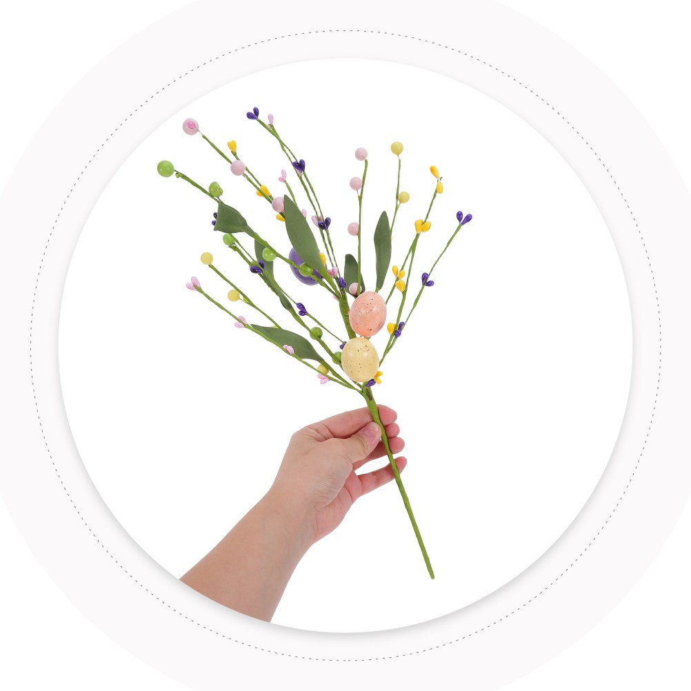 3 PCS Spring Decor Flowers Artificial Easter Bouquet Stems Small Picks