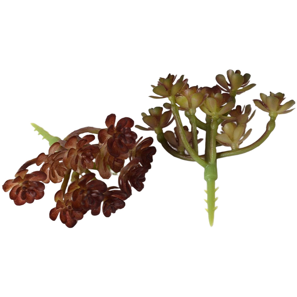 8.5cm 11 Head Flocked Artificial Plant PVC Potted Decor for All Year Use