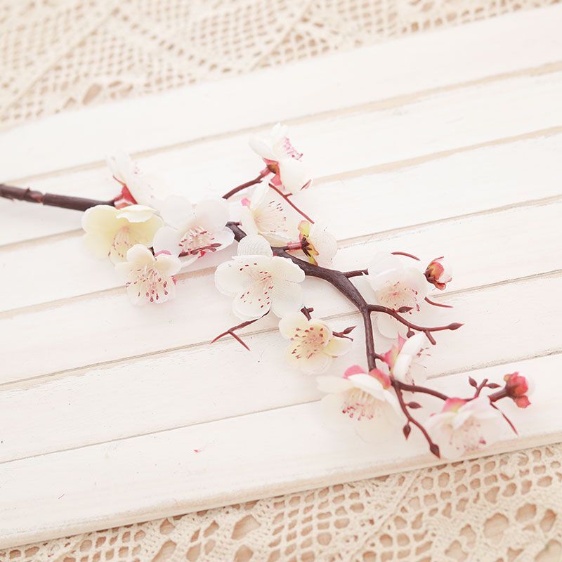 60cm Long Artificial Plum Flower Silk Petals Spring Winter Home Garden Decor NEW