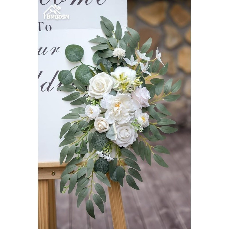 Artificial Wedding Arch Flowers Kit Lifelike Silk Foam Decoration Easy Use