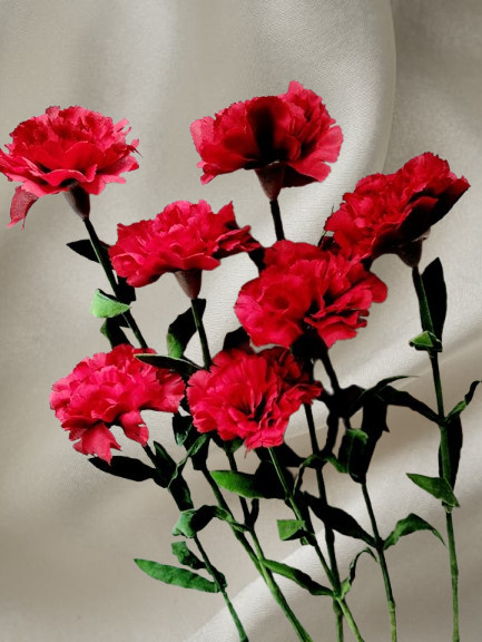 SIX Artificial natural feel Large carnations