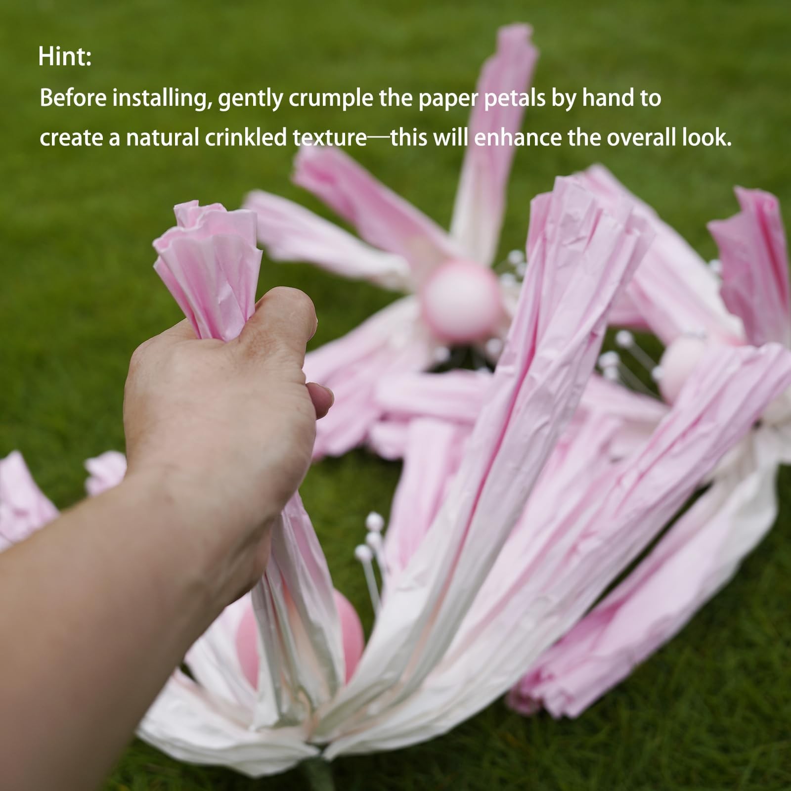 Giant Paper Flower Decor with Stand,Oversized Artificial Flower Decor,Floor S…