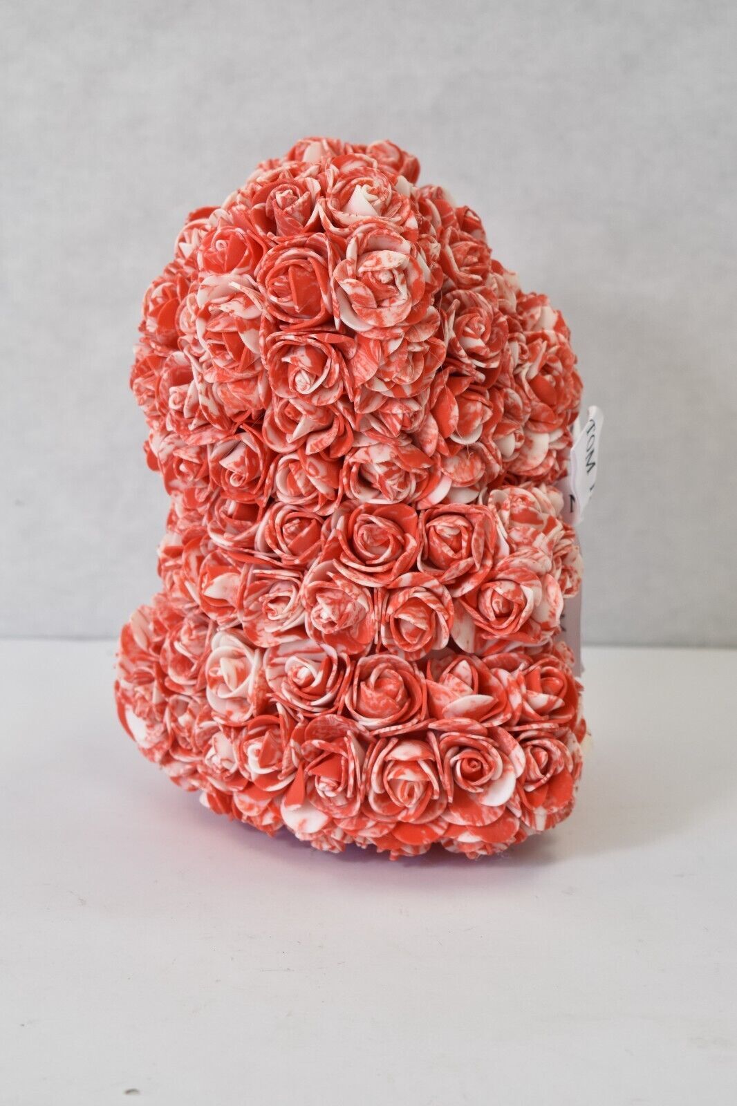 My Custom Heart Red Frost Rose Bear Synthetic Flowers Gift Decoration Piece