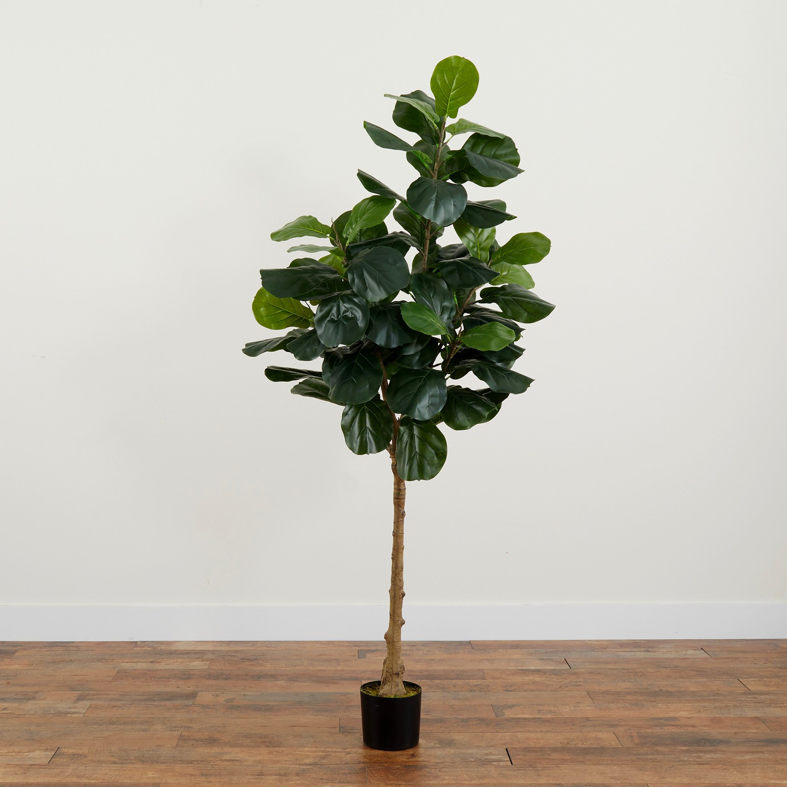 Nearly Natural 6ft Artificial Fiddle Leaf Tree in Green