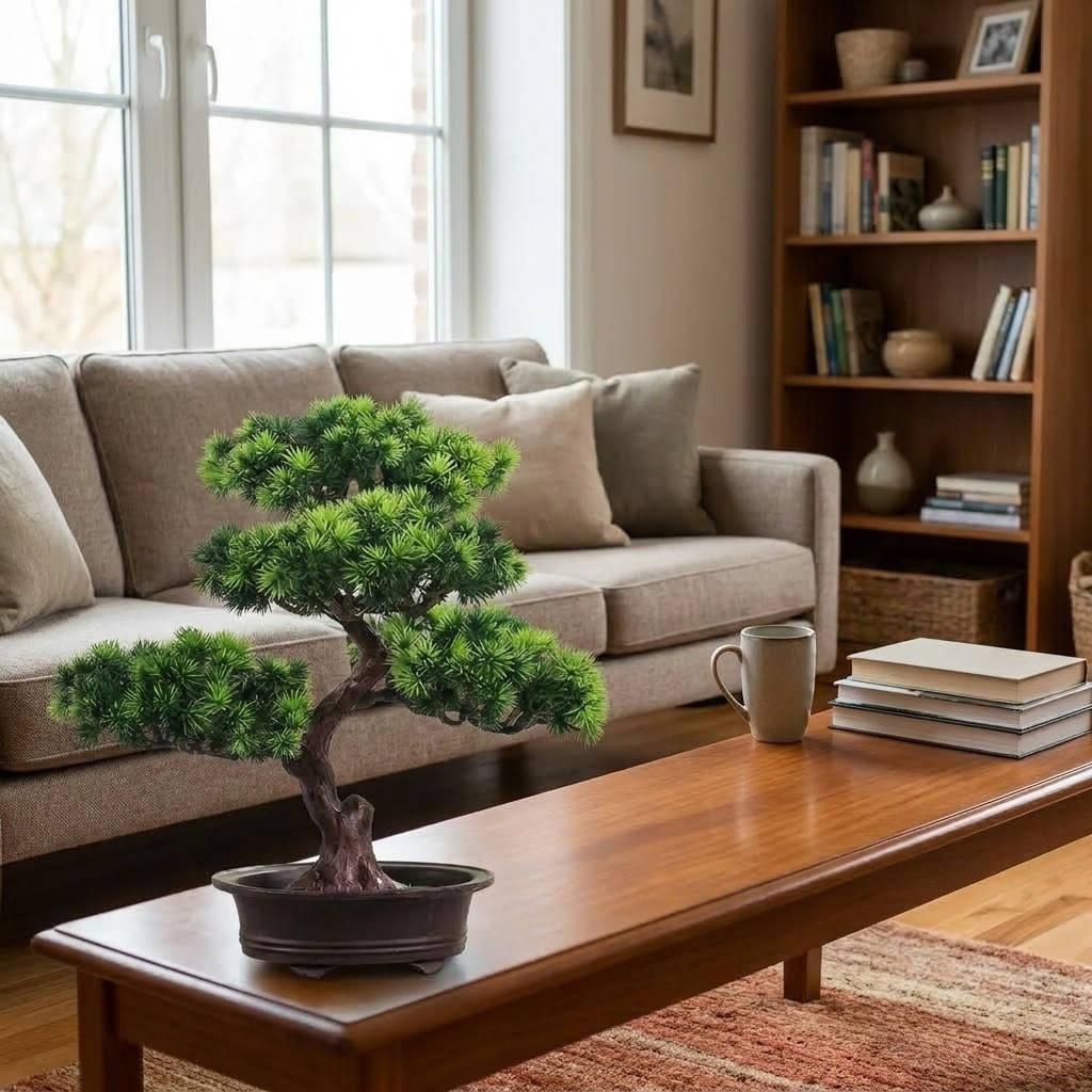 Artificial Bonsai Pine Tree in Pot Fake Plant Home Office Decor 30cm