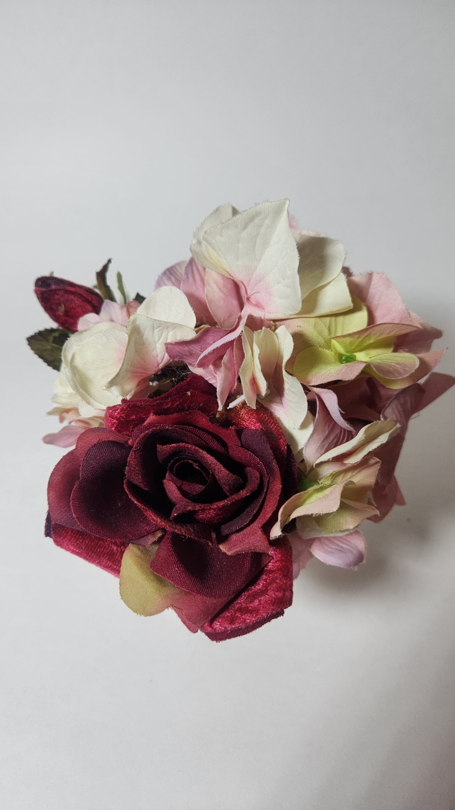 Queen Anne Bone China Artificial Flower Arrangement Teacup Rose Hydrangea