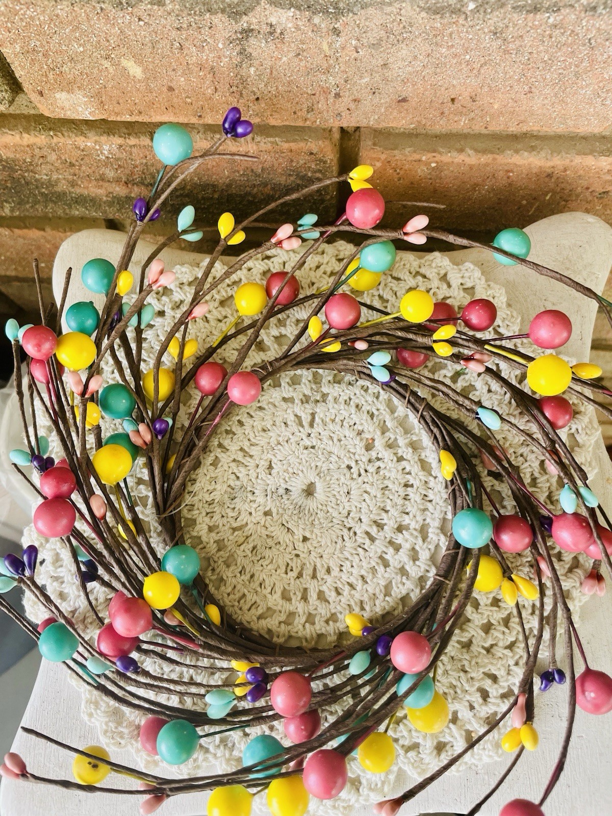 Country Candy Shop Mini Wreath Ring Easter Decor 3 1/2”