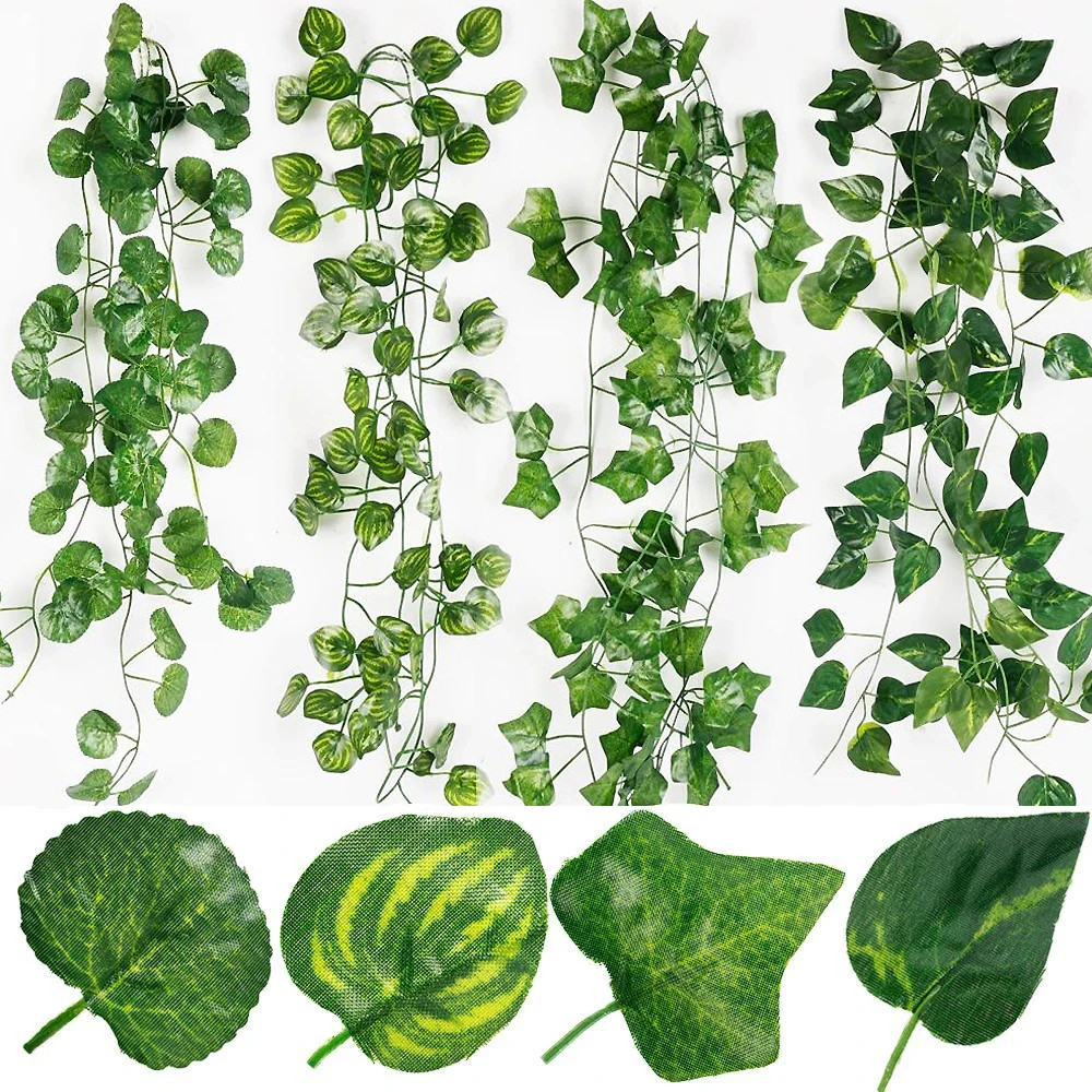 Artificial Ivy Leaves Garland Hanging Vines Fake Plants Outdoor