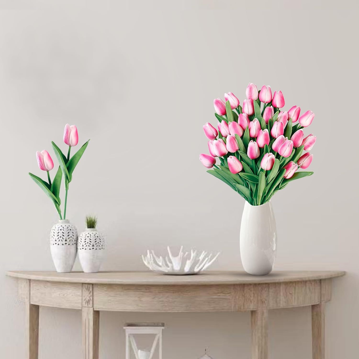 30Pcs Fake Tulips Artificial Flowers Real Touch PU Faux Flores Tulip Stems decor